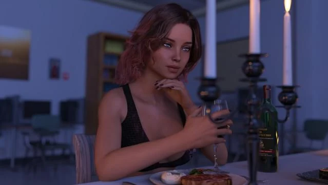 Lust Theory dinner scene with a character